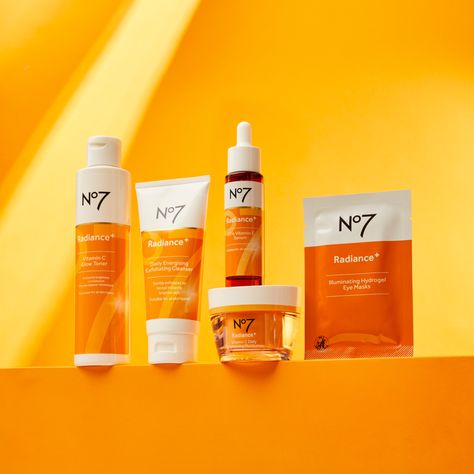 BOOTS best selling No 7 has launched an incredible Vitamin C Radiance+ range, and we can’t wait to get our hands on it. The new No 7 Radiance+ skincare range, is packed with Vitamin C for brighter, more radiant skin. The new Radiance+ skincare range is formulated with Vitamin C; known for it’s glow boosting […] Collagen Booster, Under Eye Puffiness, Exfoliating Cleanser, Vitamin C Serum, Beauty Products Photography, Uneven Skin Tone, Skin Elasticity, Propylene Glycol, Even Skin Tone