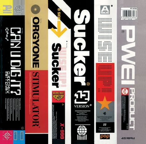 pwei_wise-up-sucker-back Warp Records, Designers Republic, Type Layout, Neville Brody, Cd Cover Art, Gfx Design, Cd Design, Creative Review, Typography Poster Design