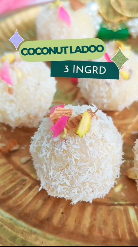 It's most easy 3 ingredients Indian dessert ..u can make quickly ..follow me for more #ladoo #modak #coconutladoo #easysweets Coconut Ladoo Recipe, Coconut Ladoo, Modak Recipe, Ladoo Recipe, Coconut Flour Recipes, Easy Sweets, Healthy Bars, Coconut Milk Recipes, Diwali Food