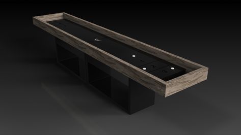 Shuffleboard Tables – Elevatecustoms – Luxury Gaming. Legacy Craftsmanship Shuffleboard Tables, Shuffleboard Table, Foosball, Geometric Form, Entertainment Room, Pool Table, Table Tennis, Negative Space, Game Room