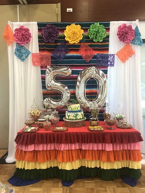 50th Birthday Party Mexican Theme, Fiesta Backdrop Mexican, Elegant Mexican Backdrop, 50th Birthday Mexican Theme, Mexican Fringe Backdrop, Mexican Backdrop, 50th Birthday Surprise, Halloween Themed Birthday Party, Mexican Birthday Parties