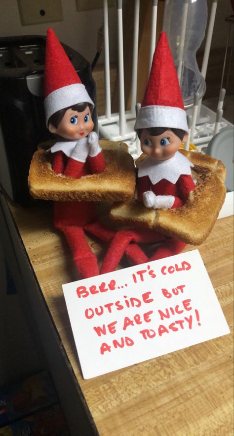 toasty Toasty Elf On The Shelf, Elf On The Shelf Toast, Elf Toast, Elf Ideas Easy, Elf Activities, Elf Ideas, On The Shelf, Elf On The Shelf, Elf