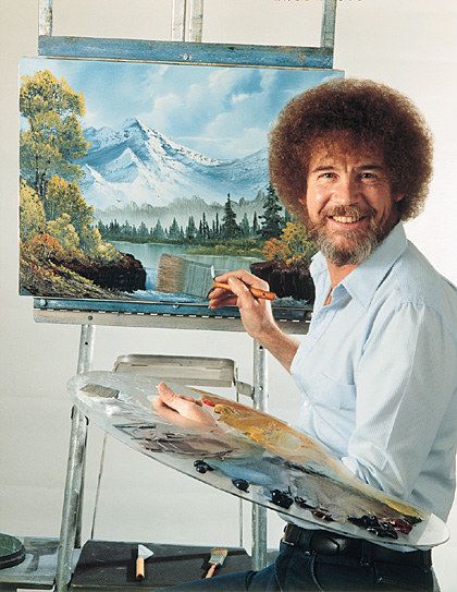 Or when you got to learn how to paint trees and mountains: | 38 Things That Will Take '80s Kids Back To Their Elementary School Days Bd Art, Bob Ross Paintings, Hilarious Stuff, The Joy Of Painting, 웃긴 사진, Bob Ross, Metal Gear Solid, Metal Gear, E Card