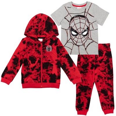 Come join Spidey and all the Marvel Comics superheroes on their exciting adventures! Dressed in this Spider-Man Hoodie & Short Sleeve Graphic T-Shirt & Pants your kid will team up with the awesome web-slinging superhero to save the day. Your little hero will love to wear this 3 piece mix n’ match clothing set: cute, comfy and stylish long sleeve graphic hooded sweatshirt, tee, and pants featuring their favorite comic book character, the Amazing Spider-Man. Zip Up Hoodie Graphic, Marvel Store, 3 Piece Outfit, Boy Activewear, Marvel Comics Superheroes, Hoodie Graphic, Cozy Fall Outfits, Soft Clothes, Kids Clothes Boys