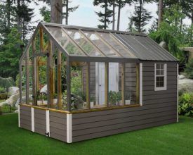 Shed Greenhouse Combos - Outdoor Personia Garden Shed Greenhouse Combo, Shed Greenhouse Combo, Garden Shed Greenhouse, Greenhouse Shed Combo, Shed Greenhouse, Galvanized Metal Roof, Custom Sheds, Studio Shed, Greenhouse Shed