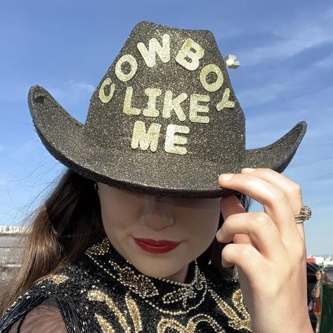 “cowboy like me” taylor swift song sparkle cowgirl... - Depop Cowboy Like Me Eras Tour Outfit, Eras Tour Outfits Cowboy Hat, Cowboy Like Me Taylor Swift Outfit, Cowboy Hat Taylor Swift, Taylor Swift Cowboy Hat, Taylor Swift Cowgirl, Sparkle Cowgirl, Cowboy Like Me Taylor Swift, Heat Lightning