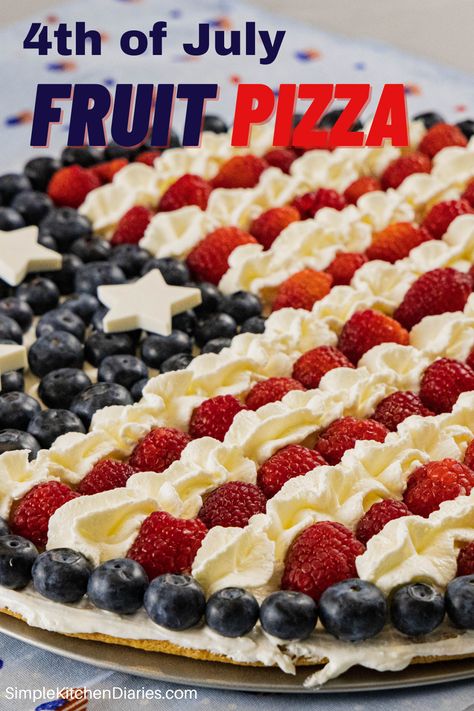 flag fruit pizza dessert 4th Of July Fruit Pizza, Fourth Of July Fruit, Desserts Fourth Of July, Patriotic Fruit Pizza, 4th Of July Fruit, Fourth Of July Dessert, Dessert Pizza Fruit, Pizza Fruit, Easy Dessert Recipe