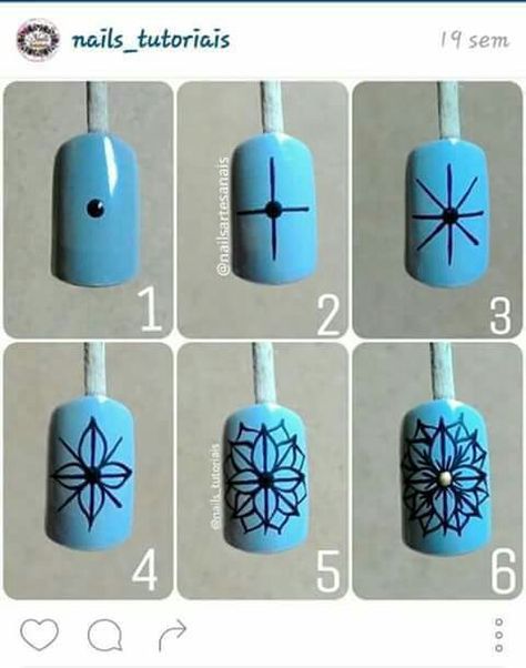 Paso a paso Bird Nail Art, Mandala Nails, Nail Art Courses, Girls Nail Designs, Mickey Nails, Nail Art Diy Easy, Matte Nail Art, Hippie Nails, Nail Art Techniques