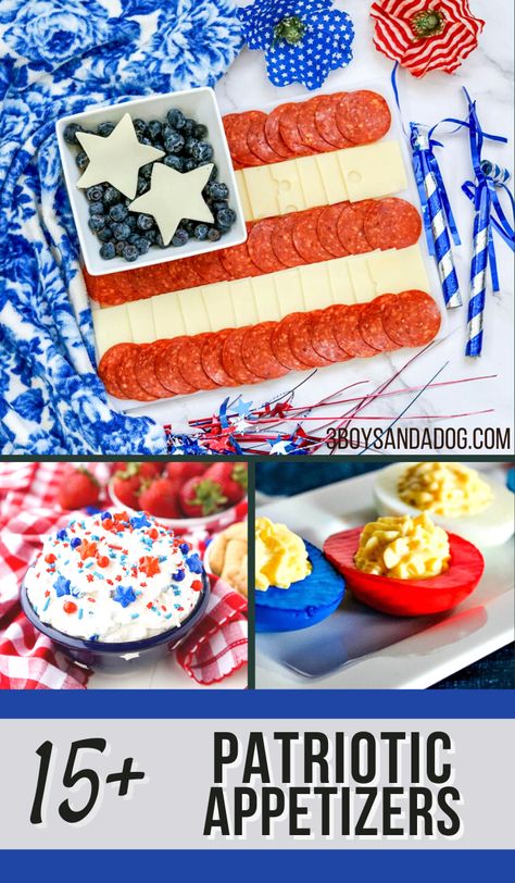 Red White and Blue Appetizers are a great start to any meal or party! When it comes to easy red white and blue recipes, don't miss out on these! Red White Blue Breakfast, Red And White Food Ideas, Patriotic Appetizers Red White Blue, Red White Blue Appetizers, Red White And Blue Appetizers, Blue Appetizers, Patriotic Appetizers, Red White And Blue Food, Blue Party Foods