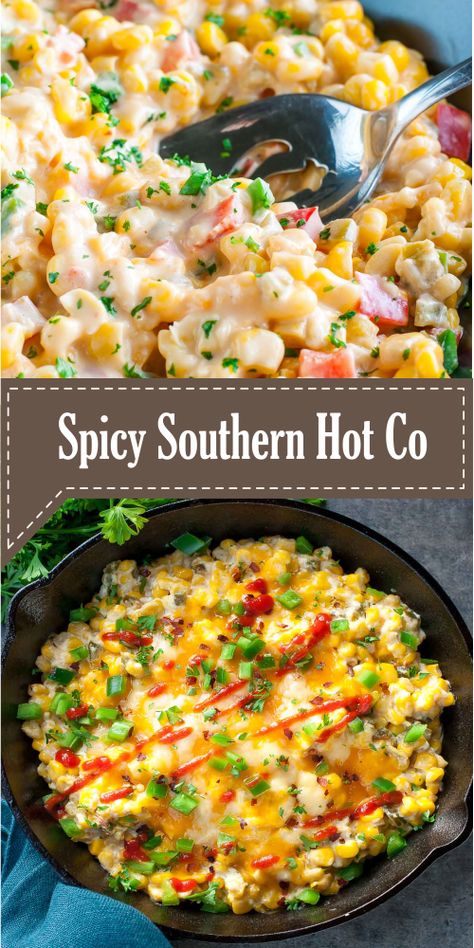 Spicy Corn Casserole, Corn Side Dish, Hot Corn, Spicy Corn, Corn Dishes, Corn Recipe, Spicy Dishes, Holiday Meal, Corn Recipes