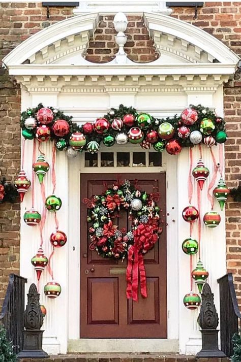 35+ Stunning Christmas Front Doors Decoration Ideas New 2021 - Page 23 of 35 - My Blog Christmas Archway Outdoor Front Doors, Christmas Front Doors Decorations, Christmas Over Door Garland, Christmas Front Door Archway, Exterior Diy Christmas Decorations, Exterior Door Christmas Decor, Outdoor Door Garland Christmas, Around Door Christmas Decorations, Xmas Garland Ideas Front Doors