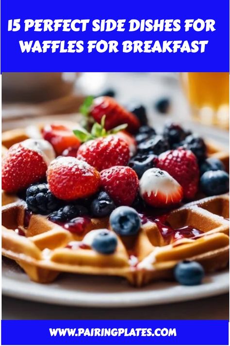 Elevate your waffle game with these delicious breakfast pairings! 🥞🍓🍳 #waffles #breakfastideas Apple Waffle Recipe, Waffles Brunch, Banana Split Recipes, Waffle Sandwich Breakfast, Waffles For Breakfast, Pumpkin Spice Waffles, Bacon Waffles, Chocolate Chip Waffles, Waffle Ingredients