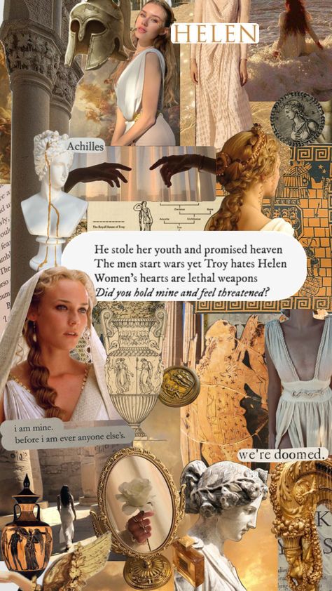 The men start wars yet Troy hates Helen #greekmythology #greek #helenoftroy #masiepeters #trojanwar #ancientgreece Helen Greek Mythology, Helena Of Troy, Helen Of Troy, Greek Mythology Humor, Goddess Aesthetic, Historical Women, Greek And Roman Mythology, Greek Mythology Art, Ancient Myths