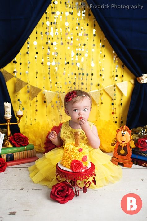 Look at this little Beauty 😍 Beauty And The Beast First Birthday Cake, Beauty And The Beast 1st Birthday, Smash Cake Photography, Beauty And The Beast Cake, Belle Birthday Party, Beauty And Beast Birthday, Beauty And The Beast Theme, Belle Birthday, Beauty And The Beast Party