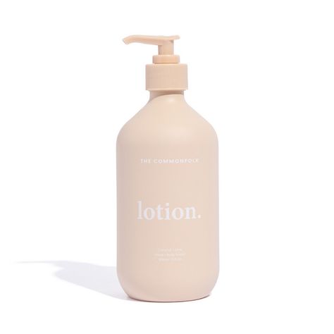 Lotion – The Commonfolk Online Natural Skin Care Packaging, Lotion Bottle Design Packaging, Body Lotion Design, Body Lotion Packaging, Coconut Products, Essential Candles, Clear Packaging, Skincare Logo, Room Diffuser