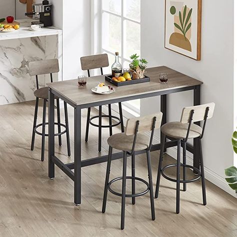 Bar Stool Dining Table, High Table And Chairs Dining Rooms, Bistro Table Kitchen Rectangle, Counter Top Dining Table, High Table And Chairs Bar Stools, Kitchen Pub Table Ideas, Dining Table With Stools, High Top Kitchen Table, High Dining Table Set