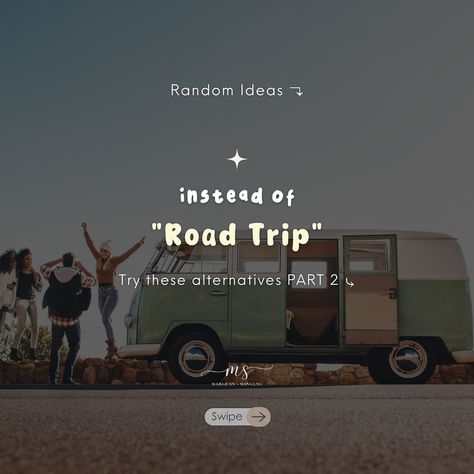 PART 48 — instead of “Road Trip ”, try these: PT. 2 🥰 PT1 🔗: https://www.instagram.com/p/DBpipDvBIe-/?igsh=cW8yZzBpYmhraDIz 🏷️ #travel #roadtrip #enjoylife #captionideas #notes #instagramtips #randomideas #fyp #margesn #caption Road Trip Instagram Captions, Road Trip Captions For Instagram, Road Trip Captions, Trip Captions, Instagram Tips, Instagram Captions, Enjoy Life, Family Travel, Road Trip