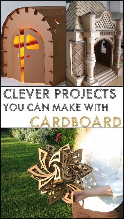 Projects Using Cardboard, Cardboard Holiday Crafts, Cardboard Projects For Adults, Upcycling Cardboard Boxes, Cardboard Gifts Diy, Cool Cardboard Creations, Cardboard Canvas Art, Crafts Made Out Of Cardboard, Decorative Boxes Cardboard