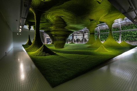 FRAME | Sleeping with the Gods Forest Lounge, Space Forest, Forest Installation, Jungle Installation, Green Installation Art, Grass Installation Art, Forest Instalation Art, Garden Architecture, Interactive Installation