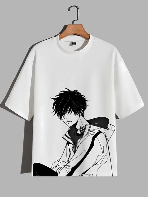 Anime Tshirt Print, Anime Tshirt Design, Anime Pants, Tshirt Artwork, Minimalist Anime, Shirts Outfit, Middle School Outfit, Anime Theme, Cool Shirt Designs