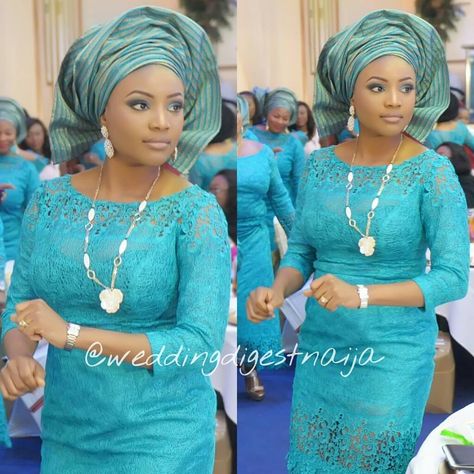 Simple and Elegant.see more at  http://slamabit.blogspot.com Nigerian Lace Styles For Wedding, Lace Styles Nigerian, French Lace Dress, Lace Styles For Wedding, Nigerian Wedding Dress, Nigerian Lace Styles, Nigerian Bride, Lace Dress Styles, Afrikaanse Mode