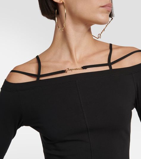 Jacquemus Top, Closet Refresh, Black Off Shoulder Top, Luxury Lifestyle Fashion, Designer Shopping, Black Off Shoulder, Closet Organizer, Birthday Wishlist, Lifestyle Fashion