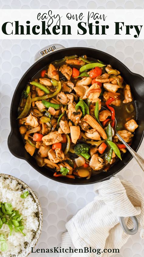 Vegetable Stir Fry Sauce, Chicken Thigh Stir Fry, Quick Chicken Stir Fry, Stir Fry Meal Prep, Chicken Vegetable Stir Fry, Stir Fry Sauce Easy, Easy Chicken Stir Fry, Vegetable Stir Fry Recipe, Stir Fry Recipes Chicken