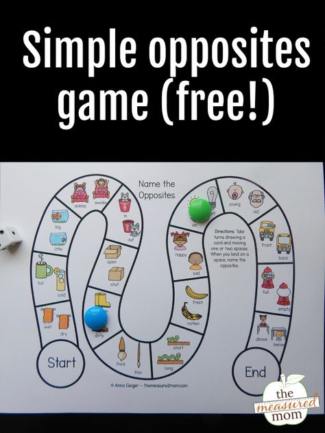 Teaching Opposites, Opposites For Kids, Opposites Game, Opposites Preschool, Kindergarten Esl, Games For Preschoolers, The Measured Mom, Measured Mom, Teach English To Kids