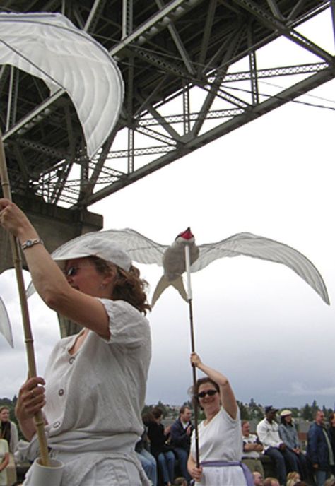 Seagull Puppet, Moana Jr, Bird Puppet, Stage Art, Arctic Tern, Giant Animals, Maker Faire, Puppets Diy, The Giant Peach