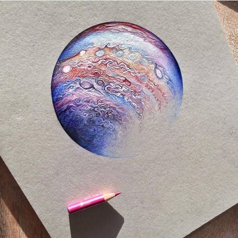 🎊🎉 FEATURED ARTIST -> @georgina_kreutzer 🎉🎊 . . . .  Just use the hashtag #animeartistssquad to get a chance to be featured 😉. Also it would be nice if you leave a follow 🤓. @anime.artists.squad . . . . .  #world #jupiter #planet #tumblr #rainbow #colorexplosion #doodle #animation  #instaart #copicart #anime #manga #animeart #animeartist #animeartwork #fanart #sketch #sketchbook #artist #drawing #color #arts_help #traditional  #copic #art #artoftheday #artwork #ink Jupiter Drawing, Jupiter Planet, Colored Pencil Art Projects, Planet Drawing, Architectural Designer, Colored Pencil Artwork, Crayon Art, Celestial Art, Toned Paper