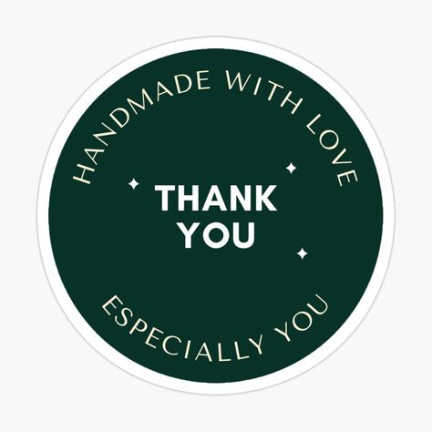 Get my art printed on awesome products. Support me at Redbubble #RBandME: https://www.redbubble.com/i/sticker/Handmade-with-love-thank-you-especially-you-business-stickers-by-alkiama13/84196346.EJUG5?asc=u Thank U Stickers, Thank You Customers, Business Stickers, Buy Handmade, Thank U, Handmade With Love, Sticker Design, Sell Your Art, With Love