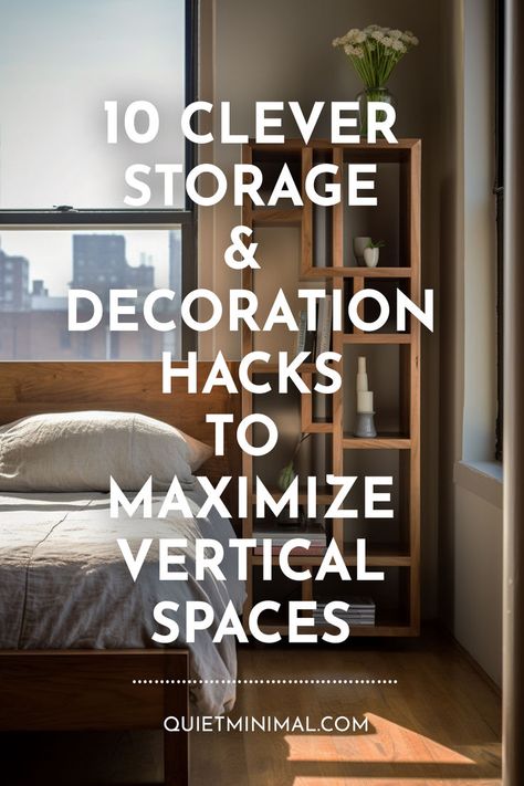 Discover innovative tips for utilizing vertical space in small rooms and awkward layouts. This article covers wall storage, hanging decor, shelving, and more #space-saving solutions! #smallspaceliving can be challenging, but with some #clever #storagehacks, you can #maximize unused vertical real estate. Get ideas for #wallstorage, #shelvingideas, and #hangingdecor that make the most of narrow #floorplans and #awkwardspaces. With a little creativity, you can conquer Wall Shelving Ideas, Raised Ceiling, Space Hacks, Decoration Hacks, Wall Shelving, Storage Hanging, Creative Storage Solutions, Shelving Ideas, Home Design Diy