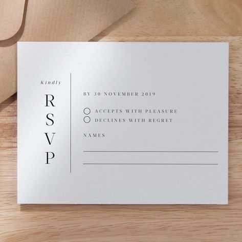 - Elegant, minimalist wedding RSVP cards with gold foil details. #wedding #rsvp#Rsvp_Wedding_Cards_Wording #Wedding_Rsvp_Wording #Wedding_Rsvps #Rsvp_Wording Rsvp Wedding Cards Wording, Wedding Rsvp Wording, Rsvp Wording, Wedding Rsvps, Prenup Ideas, Engagement Invitation Template, Minimal Wedding Invitation, Wedding Rsvp Card, 카드 디자인