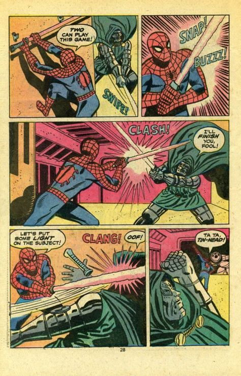 Comic Book Panels, Arte Dc Comics, Comic Book Pages, Marvel Comics Wallpaper, Old Comics, Spiderman Comic, Amazing Spiderman, Amazing Spider, Lightsaber