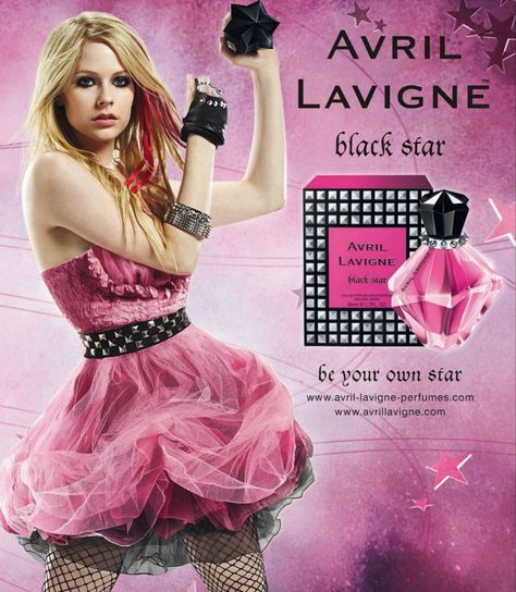 Star Perfume, 2000s Fashion Aesthetic, 2000s Girl, Celebrity Perfume, Vintage Cosmetics, Best Ads, Perfume Design, Avril Lavigne, Fragrance Collection