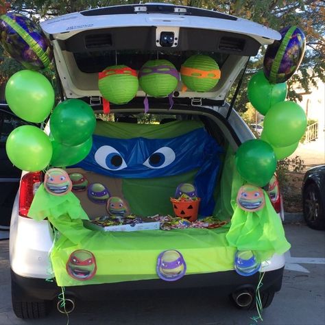 Ninja Turtle Trunk Or Treat Ideas For Cars, Tmnt Trunk Or Treat Ideas, Ninja Turtle Trunk Or Treat, Ninja Turtle Trick Or Trunk, Trunk Or Treat Monster, Trunk Or Treat Candy Monster, Trunk Or Treat, Best Husband, Teenage Mutant Ninja