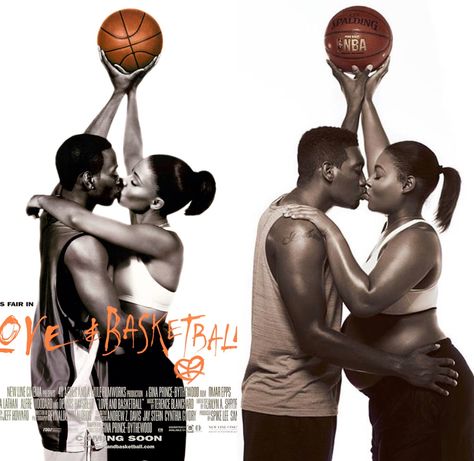 At Home Maternity Shoot Black Couple, Love And Basketball Costume, Love And Basketball Photo Shoot, Basketball Maternity Shoot, Basketball Family Photoshoot, Basketball Maternity Pictures, Basketball Pregnancy Announcement, Pregnancy Prep, Maternity Photography Outfits