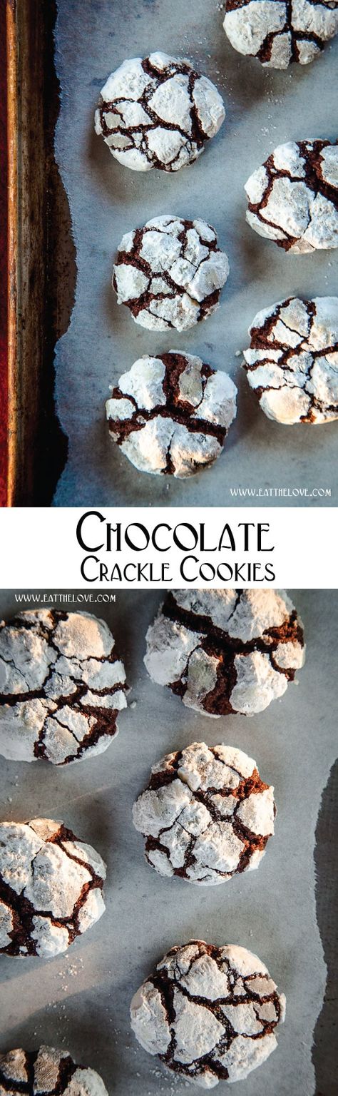 Chocolate Crackle Cookies or Chocolate Crinkle Cookies are the best holiday cookie! Photo and recipe by Irvin Lin of Eat the Love. Chocolate Crackle Cookies, Chocolate Extract, Crackle Cookies, Chocolate Crackles, Best Holiday Cookies, Mexican Chocolate, Chocolate Crinkle Cookies, Chocolate Crinkles, Crinkle Cookies