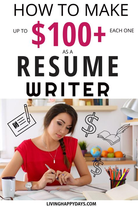 Make Money From Home: How to Become a Resume Writer Make Up To $100 Each One Side Hustles From Home, How To Make Up, Best Side Hustles, Writing A Cover Letter, Job Seeking, Resume Writing Tips, Executive Resume, Resume Writing Services, Resume Writer