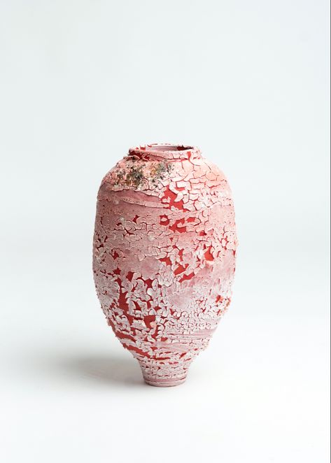 Artistic Ceramics, Red Sculpture, Red Vase, Moon Jar, Rock Rose, Red Ochre, Dry Garden, Red Vases, Red Ceramic