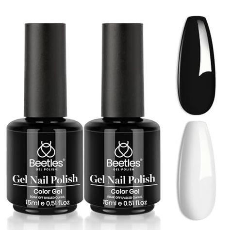 White Gel Polish, Black Gel Nails, Buff Nails, Gel Remover, Gel Polish Manicure, Gel Polish Nail Art, Leaping Bunny, Black Nail Polish, Damaged Nails