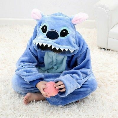 Onesies Pajamas, Baby Stitch, Cartoon Stitch, Pajama Costume, Blanket Sleeper, Animal Onesie, Kids Onesies, Suit Cosplay, Kids Garments