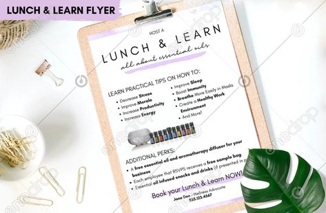 Lunch And Learn Flyer, Class Printables, Summer Education, Lunch And Learn, Chiropractic Marketing, Doterra Business, Healthy Work, Pixel Perfect, Online Class