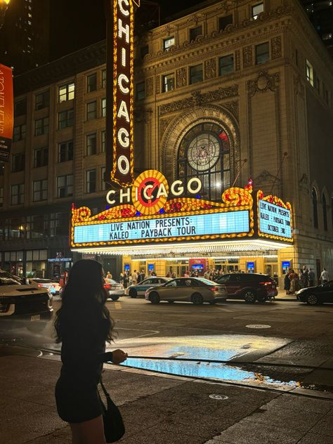 chicago concert Living In Chicago Aesthetic, Chicago Birthday, Chicago Theater, Chicago Bars, Chicago Trip, Chicago Aesthetic, Chicago Loop, Chicago At Night, Concert Pics