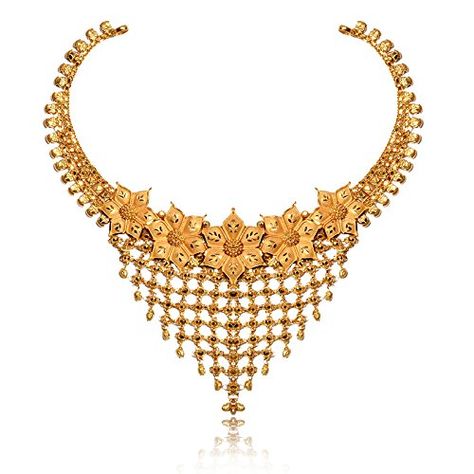 Senco Gold Jewellery, Bengali Jewellery, Meenakari Necklace, 22k Gold Necklace, Buy Gold Jewelry, Bridal Jewellery Design, Jewelry Bracelets Gold, Gold Jewelry Earrings, Gold Jewelry Simple