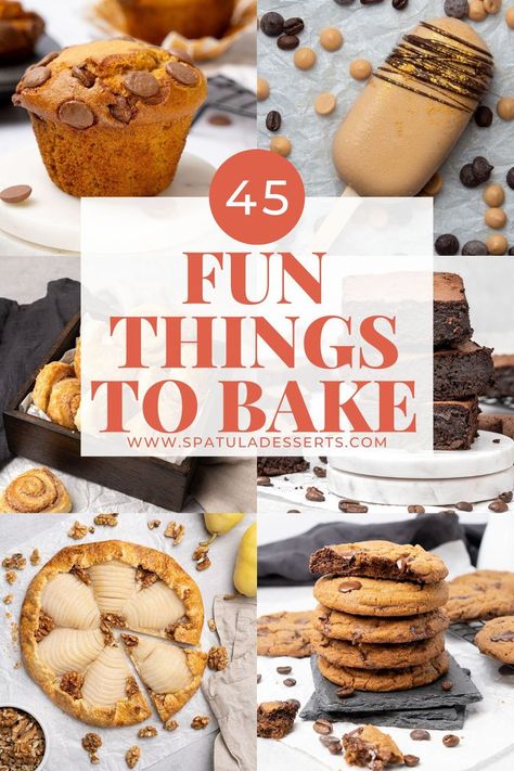 45 Fun Things to Bake Group Baking Ideas, Fun Desserts To Make With Friends, Baking Day Ideas, Baking Ideas With Friends, Creative Baked Goods, Cool Recipes Desserts, Aesthetic Things To Bake, What To Bake With Friends, Baking Ideas To Sell