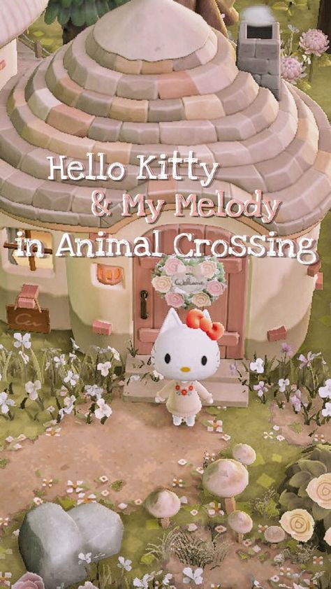 welcome to Judy’s enchanted fairy garden 🧚🏼‍♀️🍃✨ I was missing my fairycore builds so I made this little home for Judy today… | Instagram Animal Crossing Hello Kitty, Hello Kitty Animal Crossing, Enchanted Fairy Garden, Enchanted Fairy, Enchanted Fairies, Hello Kitty My Melody, Home Network, Happy Home, Vacation Homes