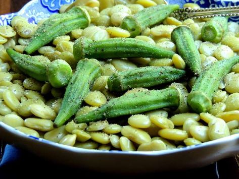 11 July 2016: Butterbeans and Okra - Damon Lee Fowler Lima Beans And Okra, Butter Beans And Okra Recipe, Catfish Stew, Oyster Soup, Pattypan Squash, Brunswick Stew, Vegetables For Babies, Okra Recipes, Crab Soup