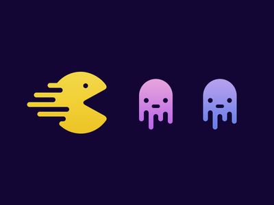 PAC-MAN stars in "Jelly Packman" - Great Jelly by @Deividas Graužinis posted on Dribble.com Packman Design, Ghost Logo, Flat Art, Design Games, Panel Ideas, Weather Icons, Ink Design, Branding Marketing, Motion Graphic