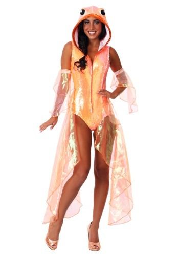 Gold Fish Costume, Fish Costumes, Goldfish Costume, Bug Costumes, Seahorse Costume, Orange Tights, Bug Costume, Fish Costume, Costumes For Adults